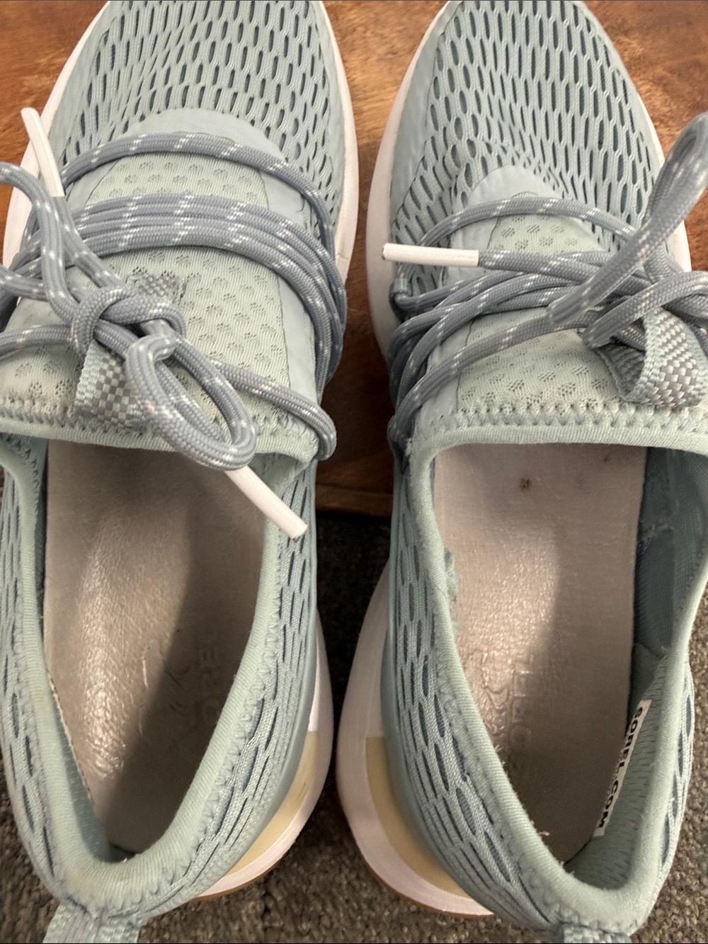 Sorel Shoes Wm 8.5 Kinetic Impact Lace Sneakers Blue/Green Athletic Sporty - Picture 13 of 16